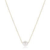 16" Necklace Gold- Admire Pearl
