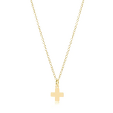 16" Necklace Gold - Signature Cross Gold Charm