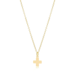 16" Necklace Gold - Signature Cross Gold Charm