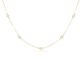 17" Choker Simplicity Chain Gold - 4mm Bead Gold