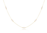 17" Choker Simplicity Chain Gold - 4mm Bead Pearl