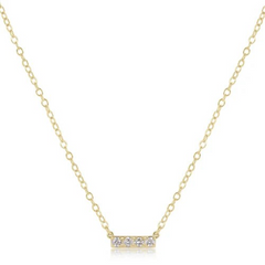 14kt Gold and Diamond Significance Bar Necklace - Four