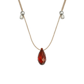 Smoked Amber Silk Slider Necklace