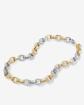 Ashley Chain Link Necklace 4mm Gold Mix-White