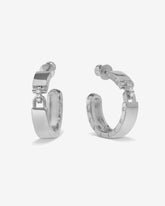 Ashley Lock Hoops 1" - Silver