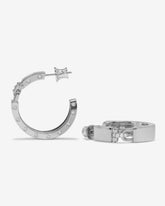 Ashley Lock Hoops 1" - Silver