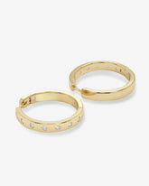 Ashley Reversible Hoops 1" Gold-White
