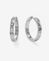 Ashley Reversible hoops 1" Silver-White