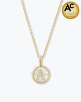 Love Letters Medallion Necklace 24mm - Gold
