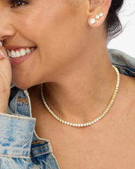 15" Baroness Tennis Necklace - Gold