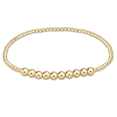 Classic Gold Beaded Bliss 2mm Bead Bracelet-4mm Gold