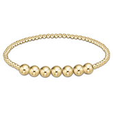 Classic Gold Beaded Bliss 3mm Bead Bracelet 6mm Gold