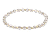 Classic Grateful Pattern 4mm Bead Bracelet-Pearl