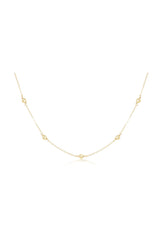 17" Choker Simplicity Chain Mixed Metal - Classic Gold 4mm