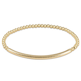 enewton Extends - Bliss Bar Textured 3mm Bead Bracelet - Gold