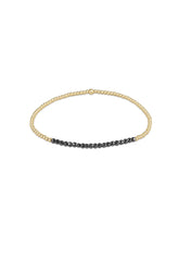 Gold Bliss 2mm Bead Bracelet -Hematite