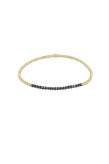 Gold Bliss 2mm Bead Bracelet -Hematite