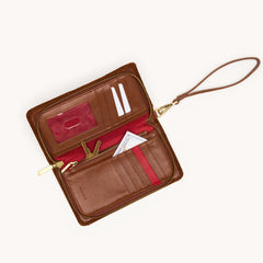 Bryant Wallet-Chocolate Diamond Suede-AG