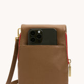 *VIP Mobile-Mahogany Pebble-BG Red Zip