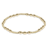Harmony Joy Pattern 2mm Bead Bracelet - Gold