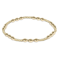 Harmony Joy Pattern 2mm Bead Bracelet - Gold