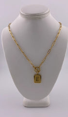 Initial Necklace - E
