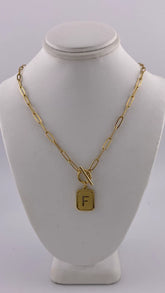 Initial Necklace - F