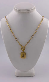 Initial Necklace - J