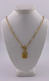 Initial Necklace - K