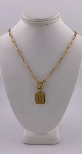 Initial Necklace - U