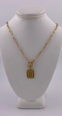 Initial Necklace - U
