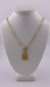 Initial Necklace - X