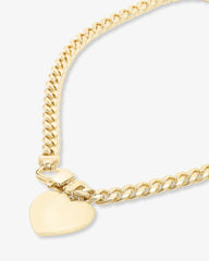 Julian XL Heart Cuban Chain Necklace 18'