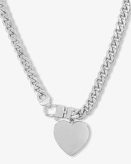 Julian XL Heart Cuban Chain Necklace 18'