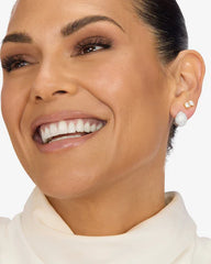 Lil Norah Pave Earrings - Silver