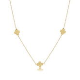 17" Choker Simplicity Chain Mixed Metal - Signature Cross Gold