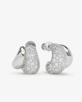 Norah Loves A Pave Double Hoop-Silver