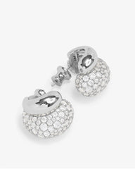 Norah Loves A Pave Double Hoop-Silver