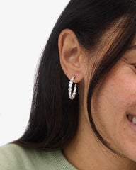 Oh She Fancy Graduated Hoops 1" - Silver