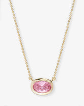 She's A Boss Pendant Necklace Gold-Pink