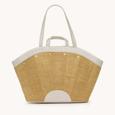 Shelley Resort Tote - Calla Lily White Raffia G