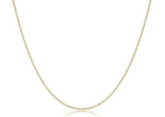 17" Choker Classic Beaded Chain - Gold Necklace