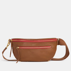 Charles Crossbody Lrg - Mahogany Pebble