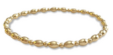 Harmony Grateful Pattern 5mm Bead Bracelet - Gold