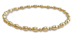 Harmony Grateful Pattern 5mm Bead Bracelet - Gold