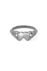 Varsity Double Heart Ring Size 7