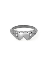 Varsity Double Heart Ring Size 6