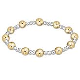 Classic Sincerity Extends 6mm Bead Bracelet Mixed Metal