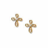 Enchanting Cross Gold Post Earring