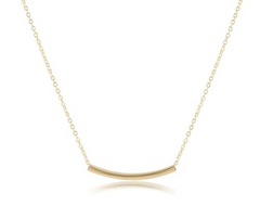 16" Necklace Gold-Bliss Bar Small Gold